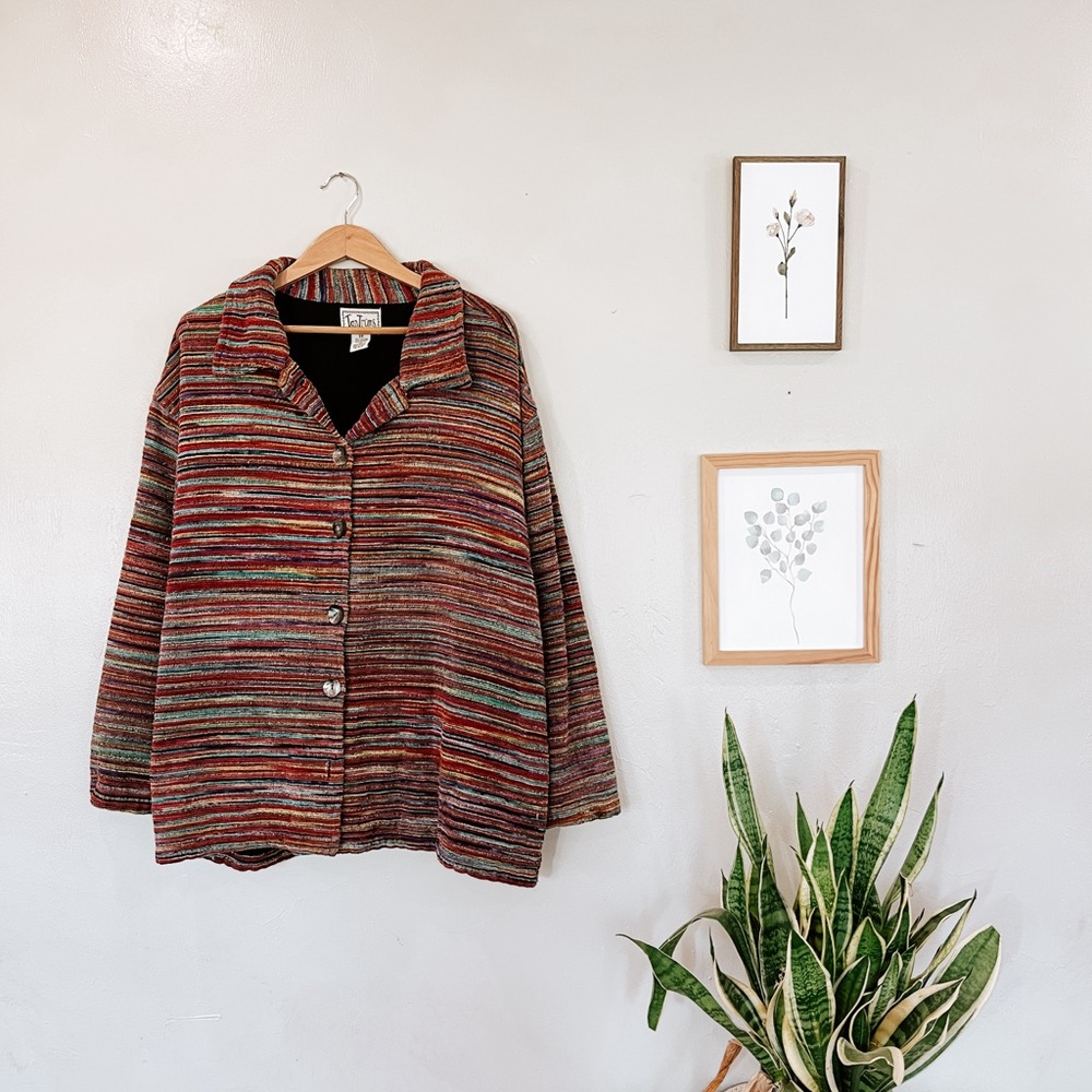 Vintage Tantrums multicolor cotton chore/blazer